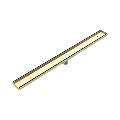 NERO V CHANNEL TILE INSERT FLOOR GRATE 900MM BRUSHED GOLD