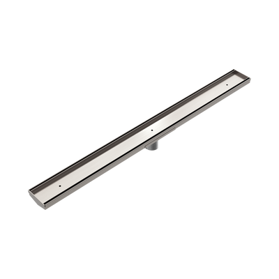 NERO V CHANNEL TILE INSERT FLOOR GRATE 900MM BRUSHED NICKEL