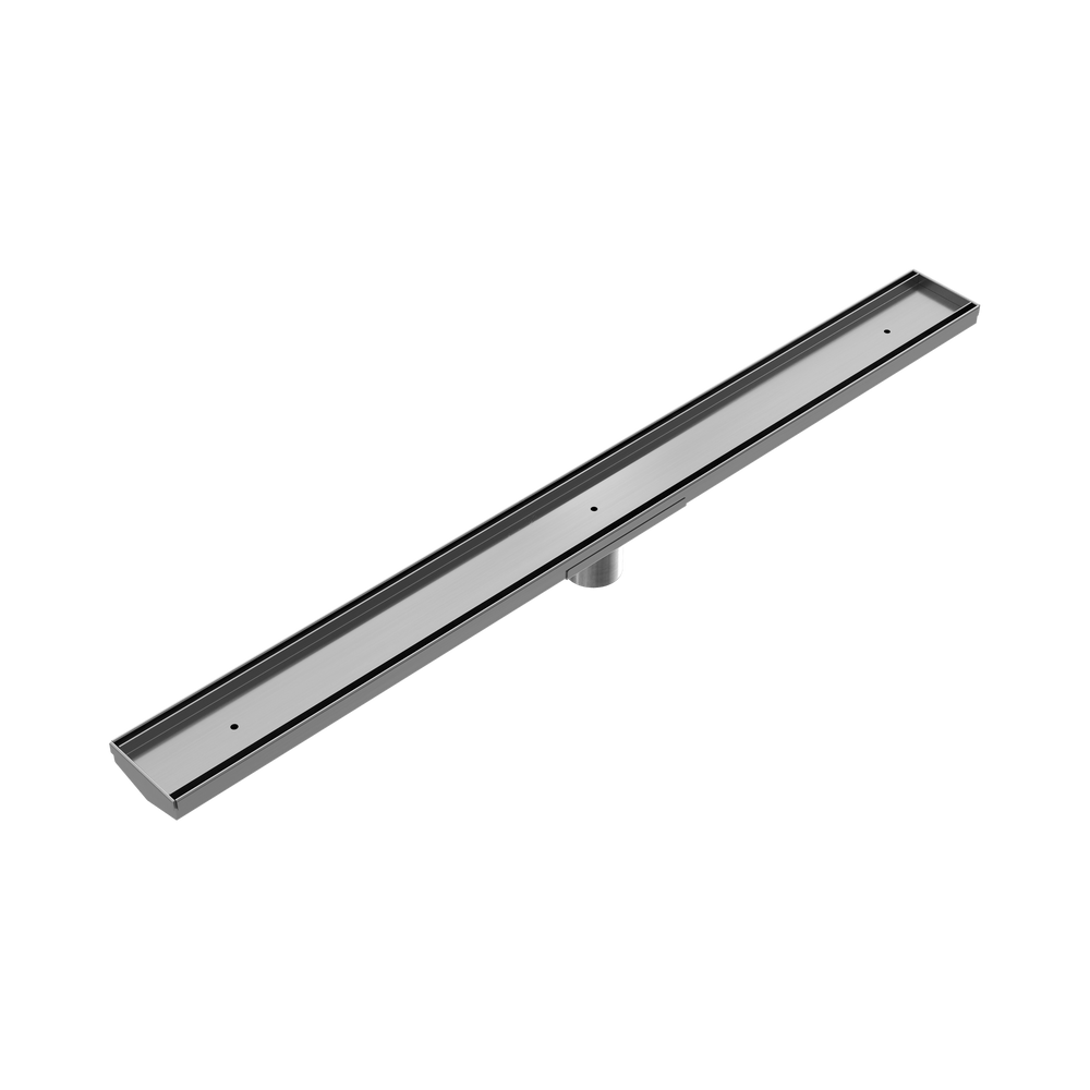 NERO V CHANNEL TILE INSERT FLOOR GRATE 900MM GUN METAL