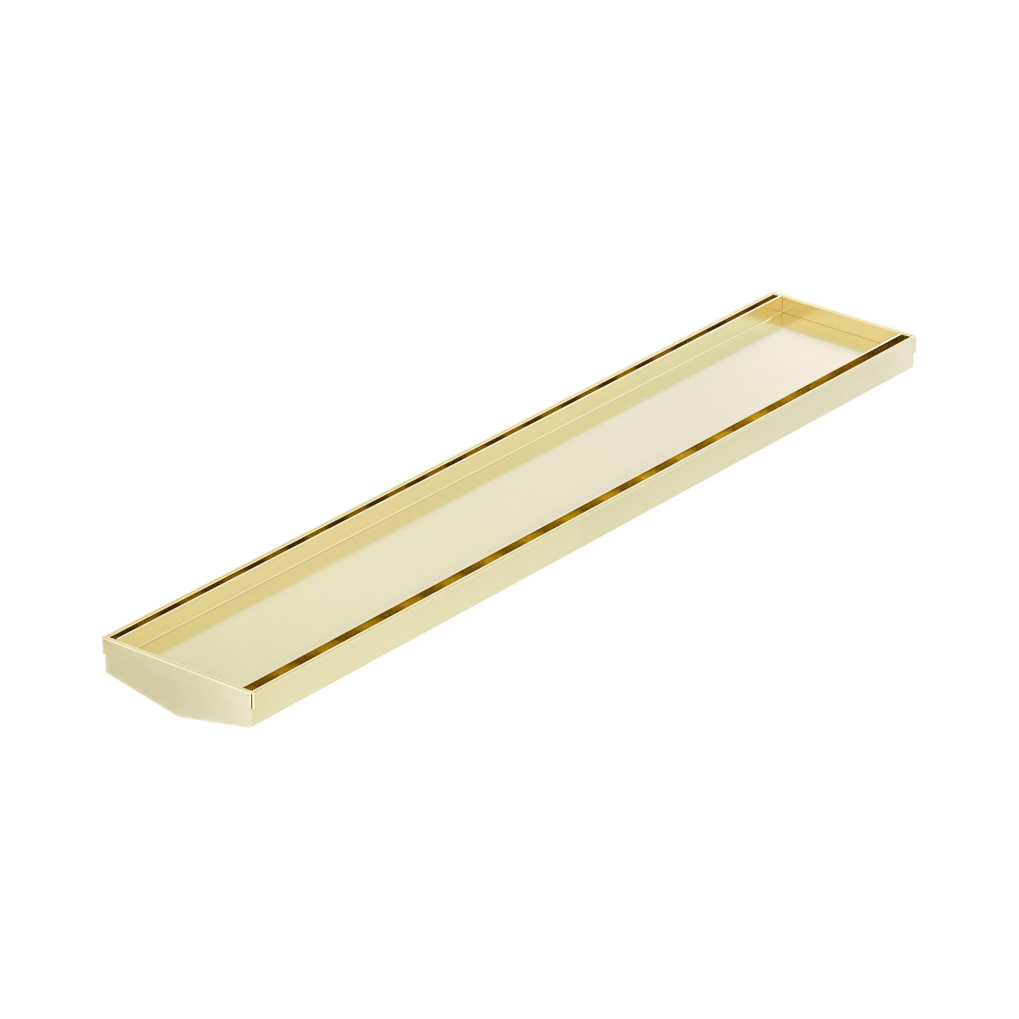 NERO V CHANNEL TILE INSERT FLOOR GRATE WITHOUT OUTLET BRUSHED GOLD (AVAILABLE IN 600MM AND 1200MM)