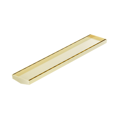 NERO V CHANNEL TILE INSERT FLOOR GRATE WITHOUT OUTLET BRUSHED GOLD (AVAILABLE IN 600MM AND 1200MM)