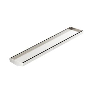 NERO V CHANNEL TILE INSERT FLOOR GRATE WITHOUT OUTLET BRUSHED NICKEL (AVAILABLE IN 600MM AND 1200MM)