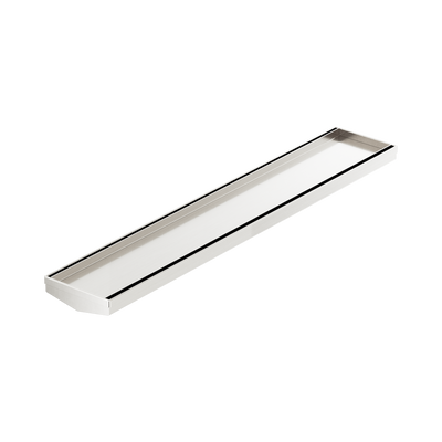 NERO V CHANNEL TILE INSERT FLOOR GRATE WITHOUT OUTLET BRUSHED NICKEL (AVAILABLE IN 600MM AND 1200MM)