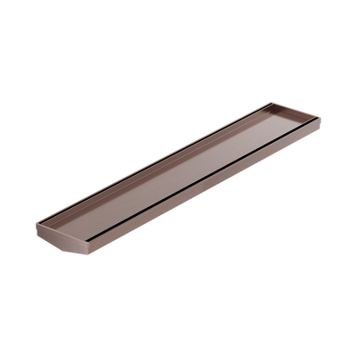 NERO V CHANNEL TILE INSERT FLOOR GRATE WITHOUT OUTLET BRUSHED BRONZE (AVAILABLE IN 600MM AND 1200MM)