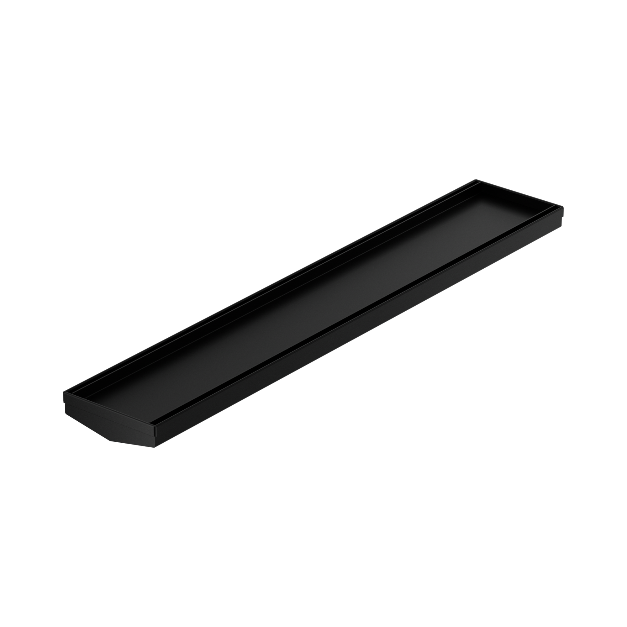 NERO V CHANNEL TILE INSERT FLOOR GRATE WITHOUT OUTLET MATTE BLACK (AVAILABLE IN 600MM AND 1200MM)