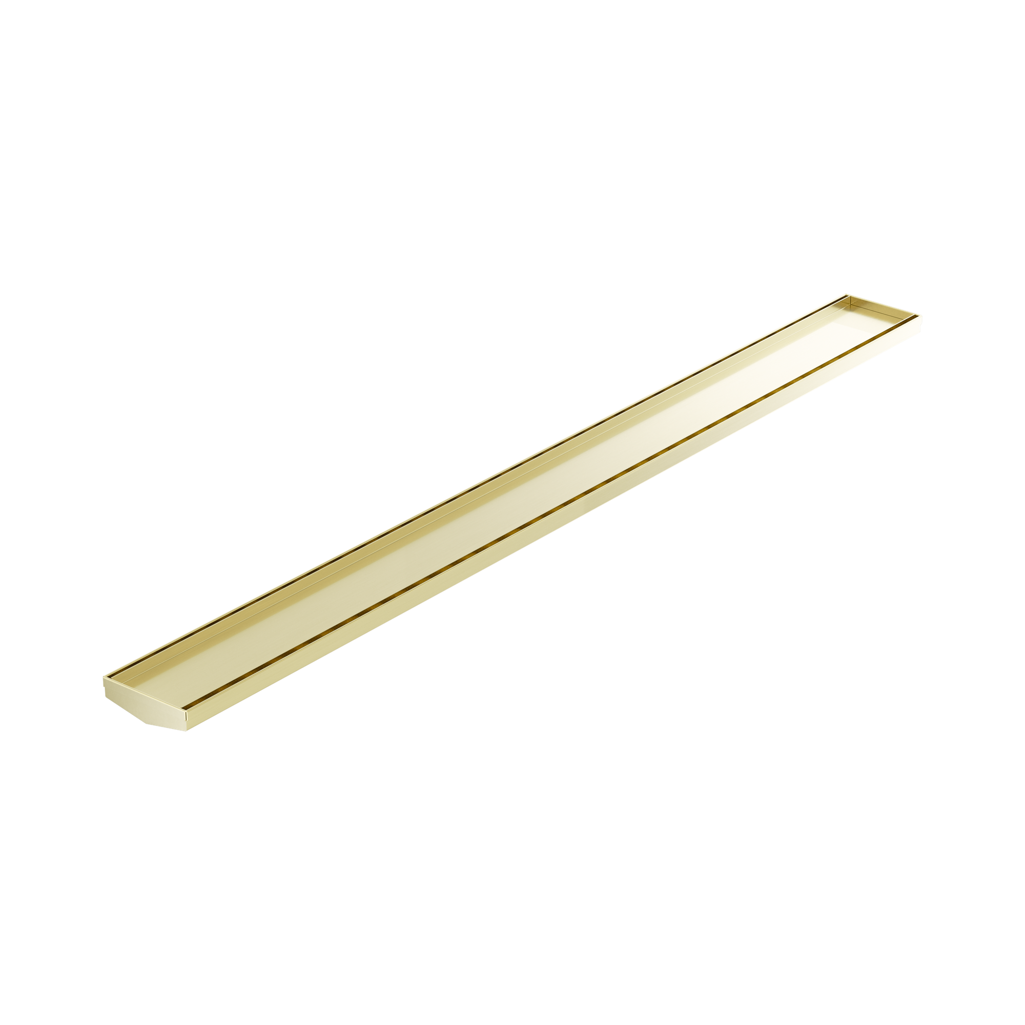 NERO V CHANNEL TILE INSERT FLOOR GRATE WITHOUT OUTLET BRUSHED GOLD (AVAILABLE IN 600MM AND 1200MM)