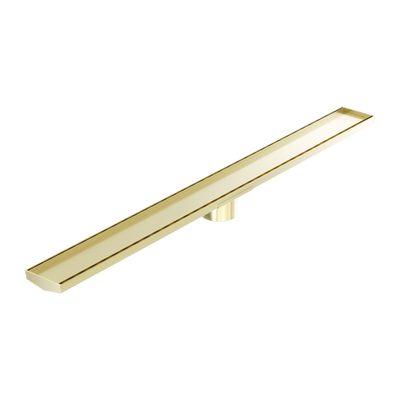NERO V CHANNEL TILE INSERT FLOOR GRATE 1200MM BRUSHED GOLD (AVAILABLE IN 90MM AND 80MM OUTLET)
