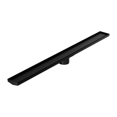 NERO V CHANNEL TILE INSERT FLOOR GRATE 1200MM MATTE BLACK (AVAILABLE IN 90MM AND 80MM OUTLET)