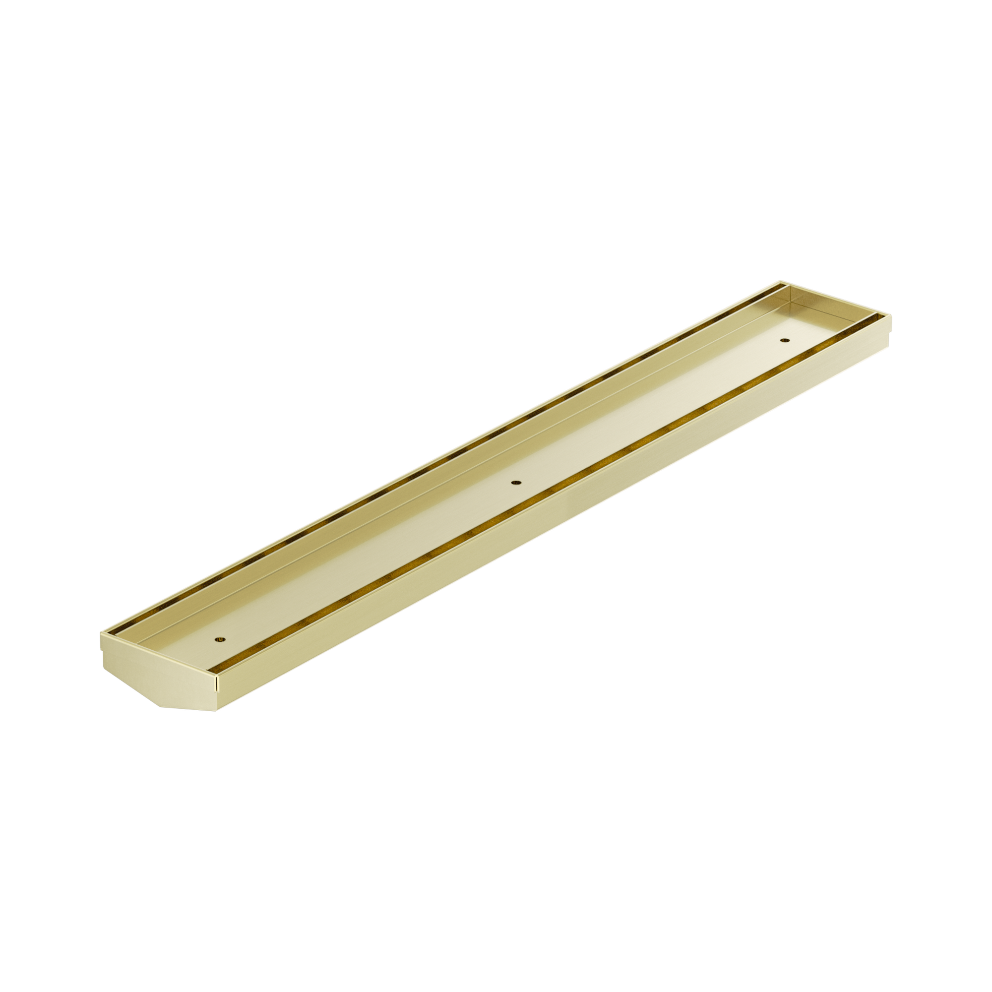 NERO V CHANNEL TILE INSERT FLOOR GRATE WITHOUT OUTLET BRUSHED GOLD (AVAILABLE IN 600MM AND 1200MM)
