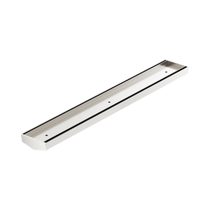 NERO V CHANNEL TILE INSERT FLOOR GRATE WITHOUT OUTLET BRUSHED NICKEL (AVAILABLE IN 600MM AND 1200MM)