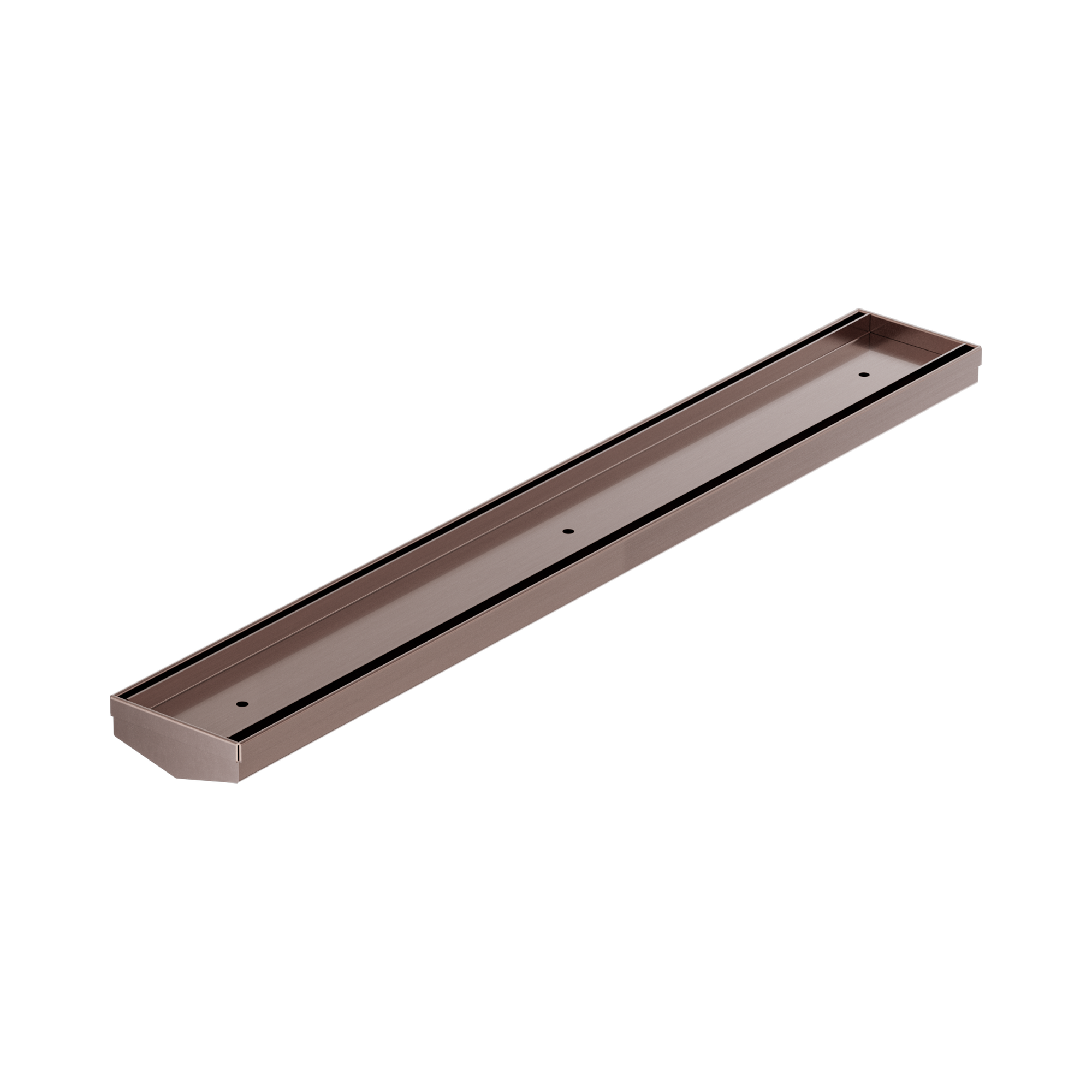 NERO V CHANNEL TILE INSERT FLOOR GRATE WITHOUT OUTLET BRUSHED BRONZE (AVAILABLE IN 600MM AND 1200MM)