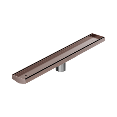 NERO V CHANNEL TILE INSERT FLOOR GRATE BRUSHED BRONZE (AVAILABLE IN 600MM AND 1200MM)