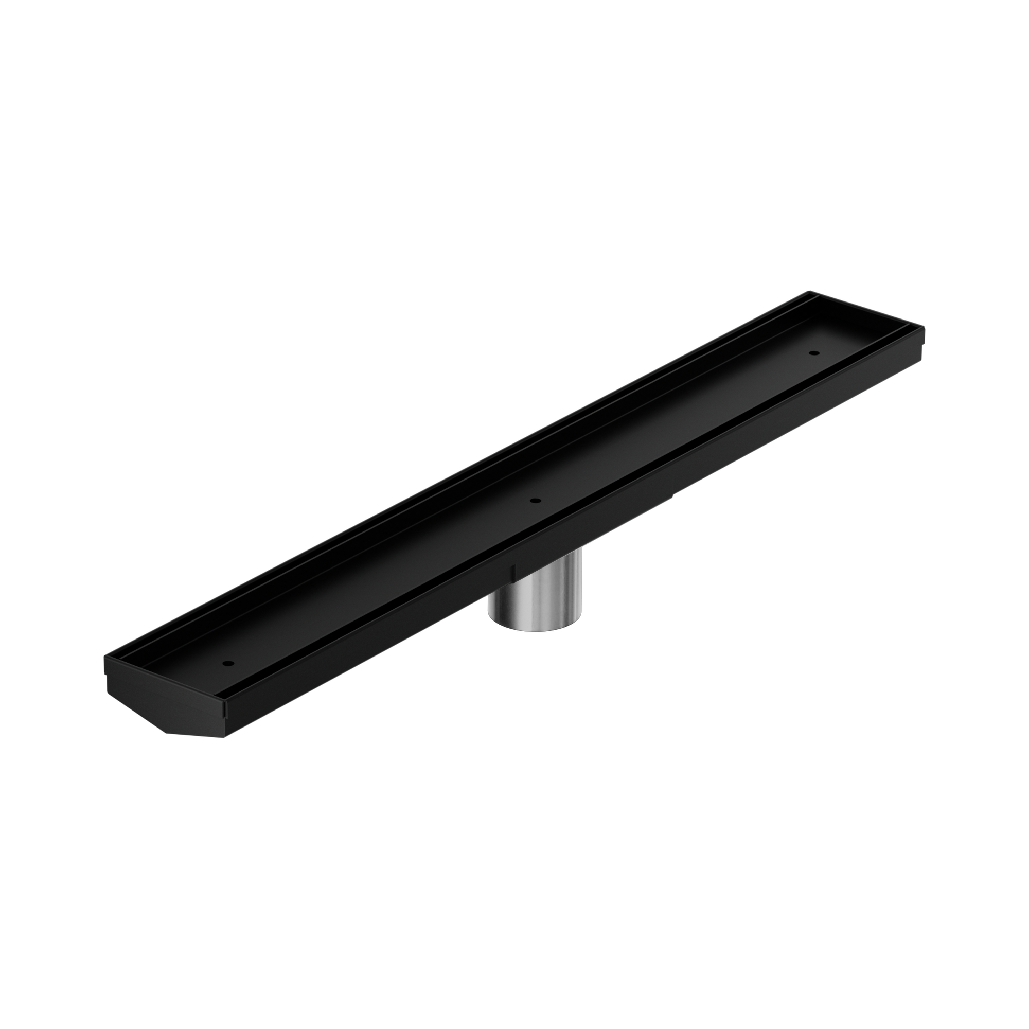 NERO V CHANNEL TILE INSERT FLOOR GRATE MATTE BLACK (AVAILABLE IN 600MM AND 1200MM)