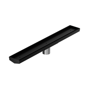 NERO V CHANNEL TILE INSERT FLOOR GRATE MATTE BLACK (AVAILABLE IN 600MM AND 1200MM)