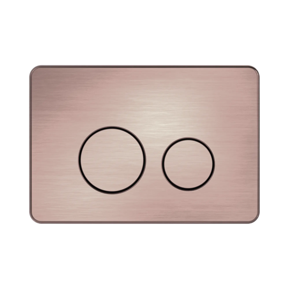 NERO IN WALL TOILET PUSH PLATE BRUSHED BRONZE