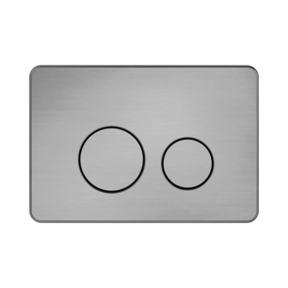 NERO IN WALL TOILET PUSH PLATE GUN METAL