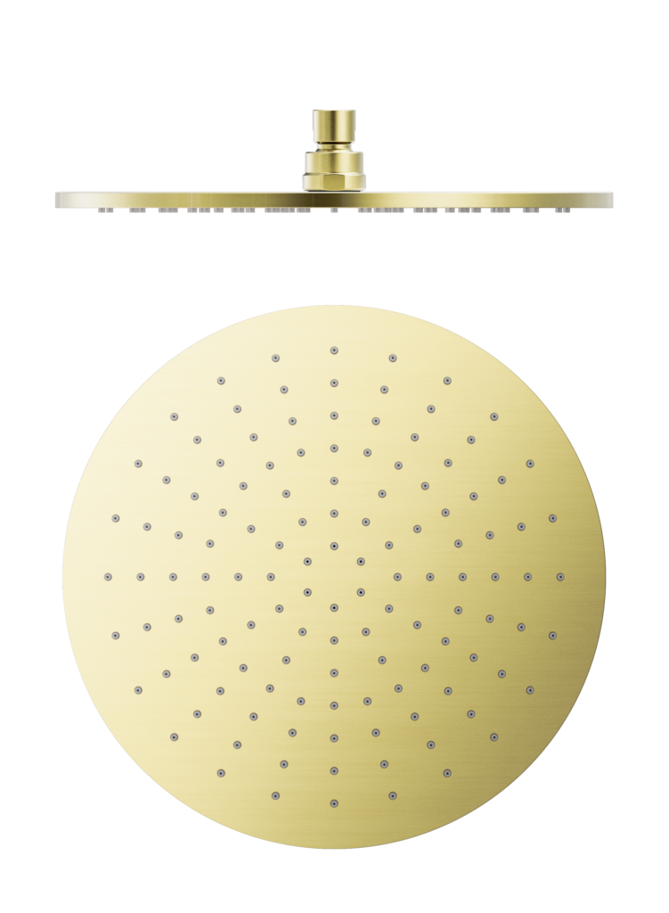 NERO ROUND SHOWER HEAD 300MM BRUSHED GOLD