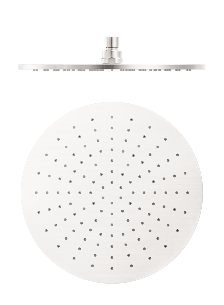 NERO ROUND SHOWER HEAD 300MM BRUSHED NICKEL