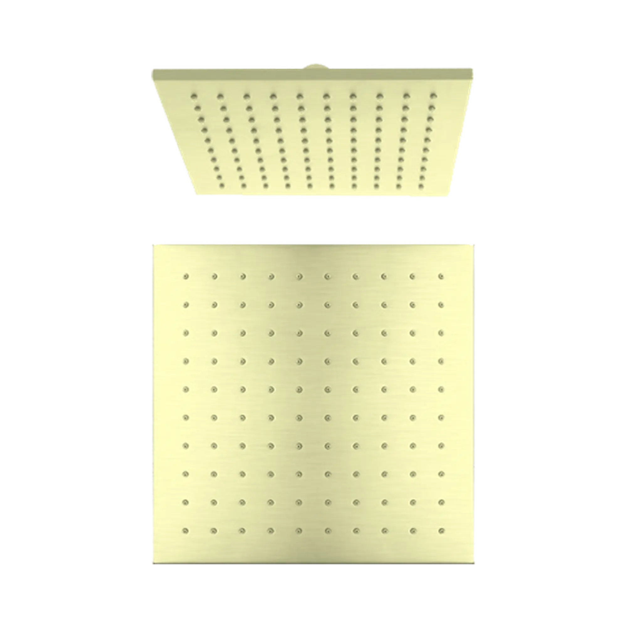 NERO 250MM SQUARE SHOWER HEAD BRUSHED GOLD