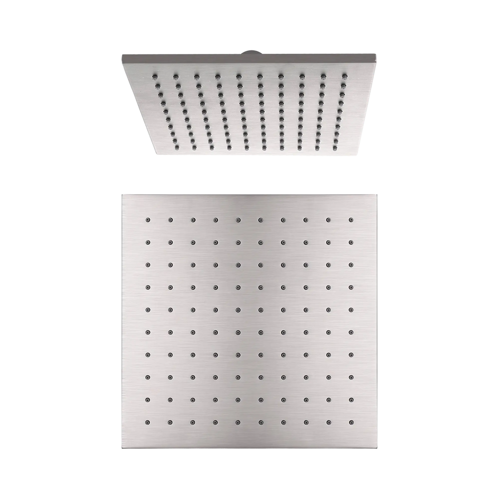 NERO 250MM SQUARE SHOWER HEAD BRUSHED NICKEL