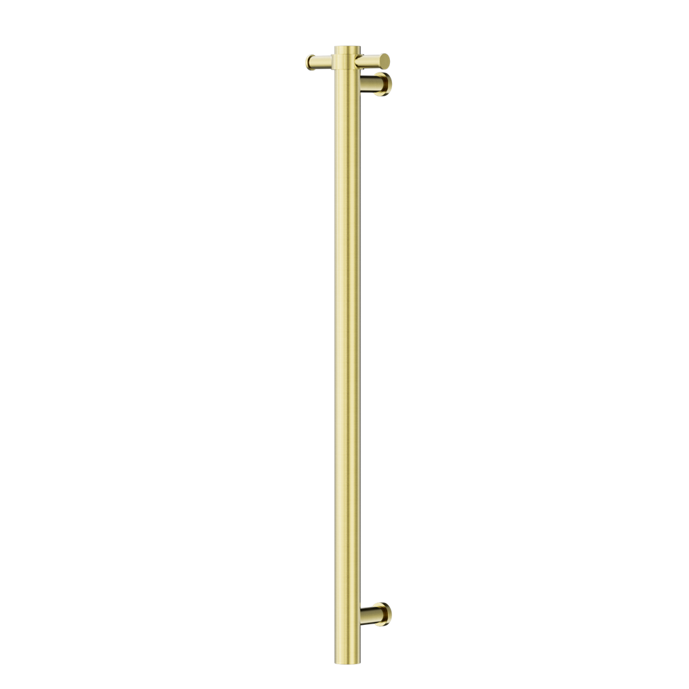 NERO MECCA NON-HEATED VERTICAL TOWEL RAIL BRUSHED GOLD 900MM