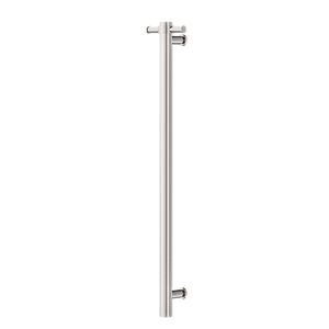 NERO MECCA NON-HEATED VERTICAL TOWEL RAIL BRUSHED NICKEL 900MM