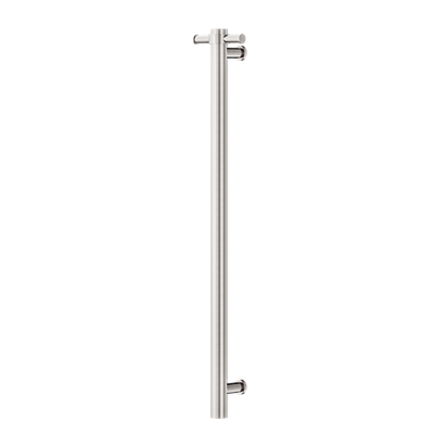 NERO MECCA NON-HEATED VERTICAL TOWEL RAIL BRUSHED NICKEL 900MM