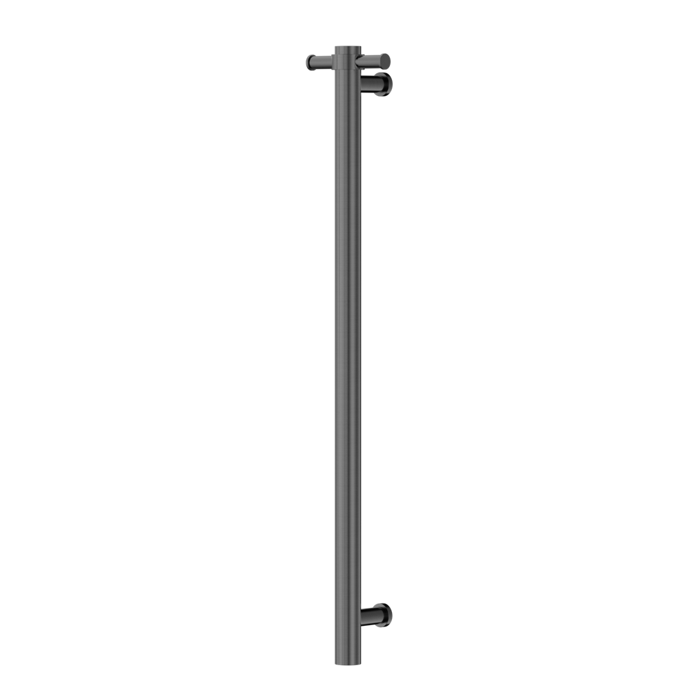 NERO MECCA NON-HEATED VERTICAL TOWEL RAIL GUN METAL 900MM
