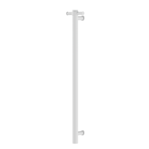 NERO MECCA NON-HEATED VERTICAL TOWEL RAIL MATTE WHITE 900MM