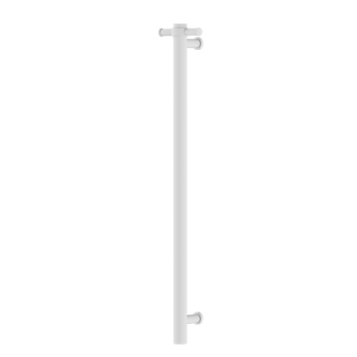 NERO MECCA NON-HEATED VERTICAL TOWEL RAIL MATTE WHITE 900MM