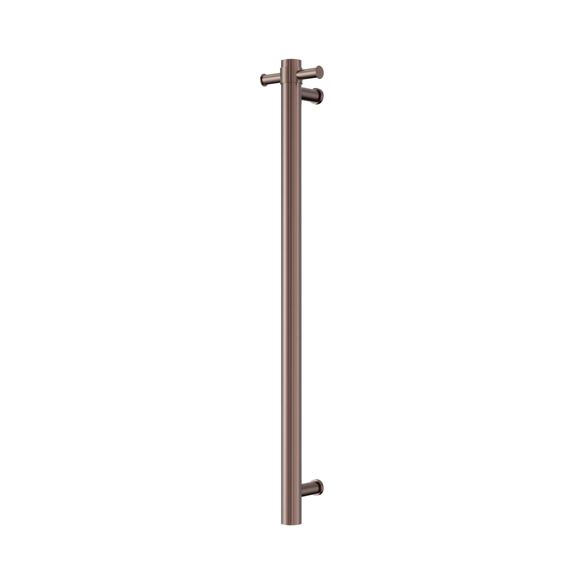 NERO MECCA 240V SINGLE VERTICAL HEATED TOWEL RAIL BRUSHED BRONZE