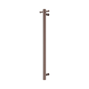 NERO MECCA 240V SINGLE VERTICAL HEATED TOWEL RAIL BRUSHED BRONZE