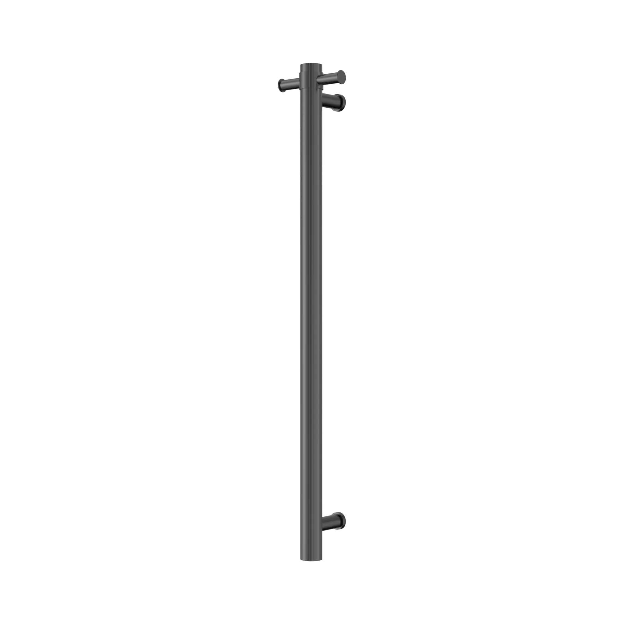 NERO MECCA 240V SINGLE VERTICAL HEATED TOWEL RAIL 900MM GRAPHITE
