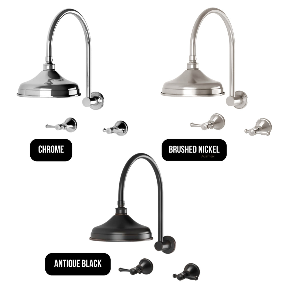 PHOENIX NOSTALGIA LEVER SHOWER SET ANTIQUE BLACK
