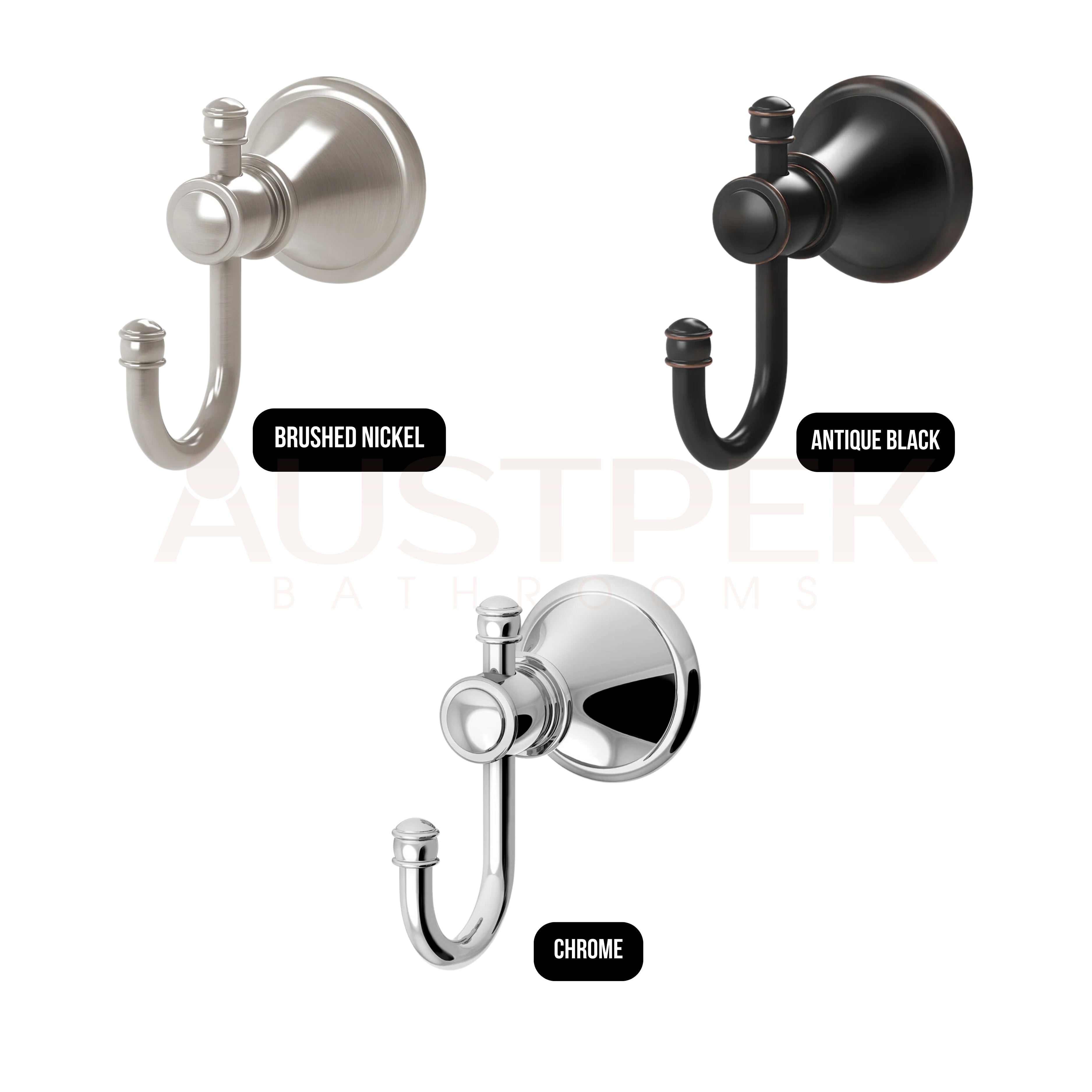 PHOENIX NOSTALGIA ROBE HOOK BRUSHED NICKEL 89MM