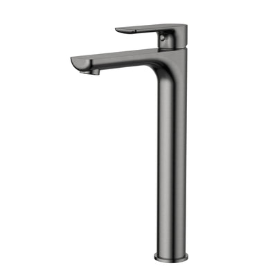 MODERN NATIONAL NOVA LEAD FREE HIGH RISE TALL BASIN MIXER 306MM GUN METAL