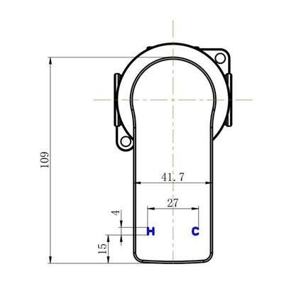 MODERN NATIONAL NOVA LEAD FREE SHOWER MIXER TRIM KIT WITH UNIVERSAL BODY 109MM CHROME