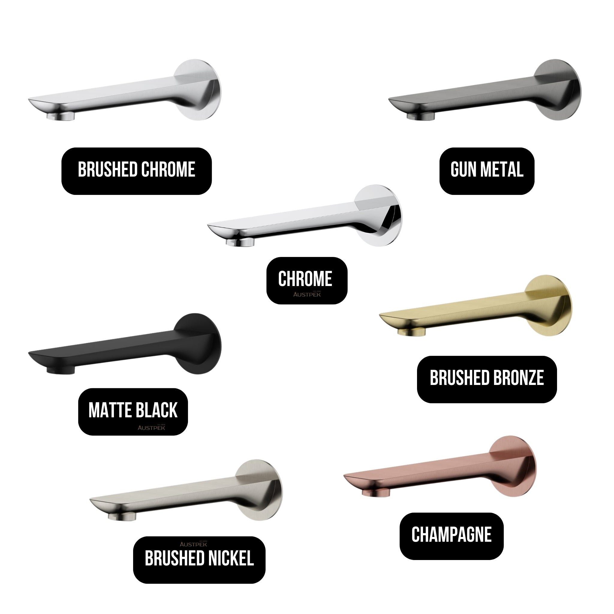 MODERN NATIONAL NOVA LEAD FREE BATH SPOUT 204MM BRUSHED BRONZE