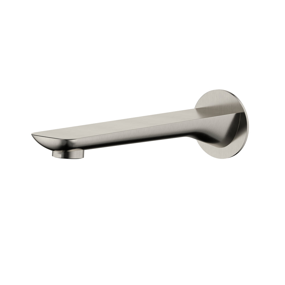 MODERN NATIONAL NOVA LEAD FREE BATH SPOUT 204MM BRUSHED NICKEL