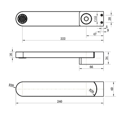 MODERN NATIONAL NOVA LEAD FREE BATH SPOUT 240MM CHAMPAGNE