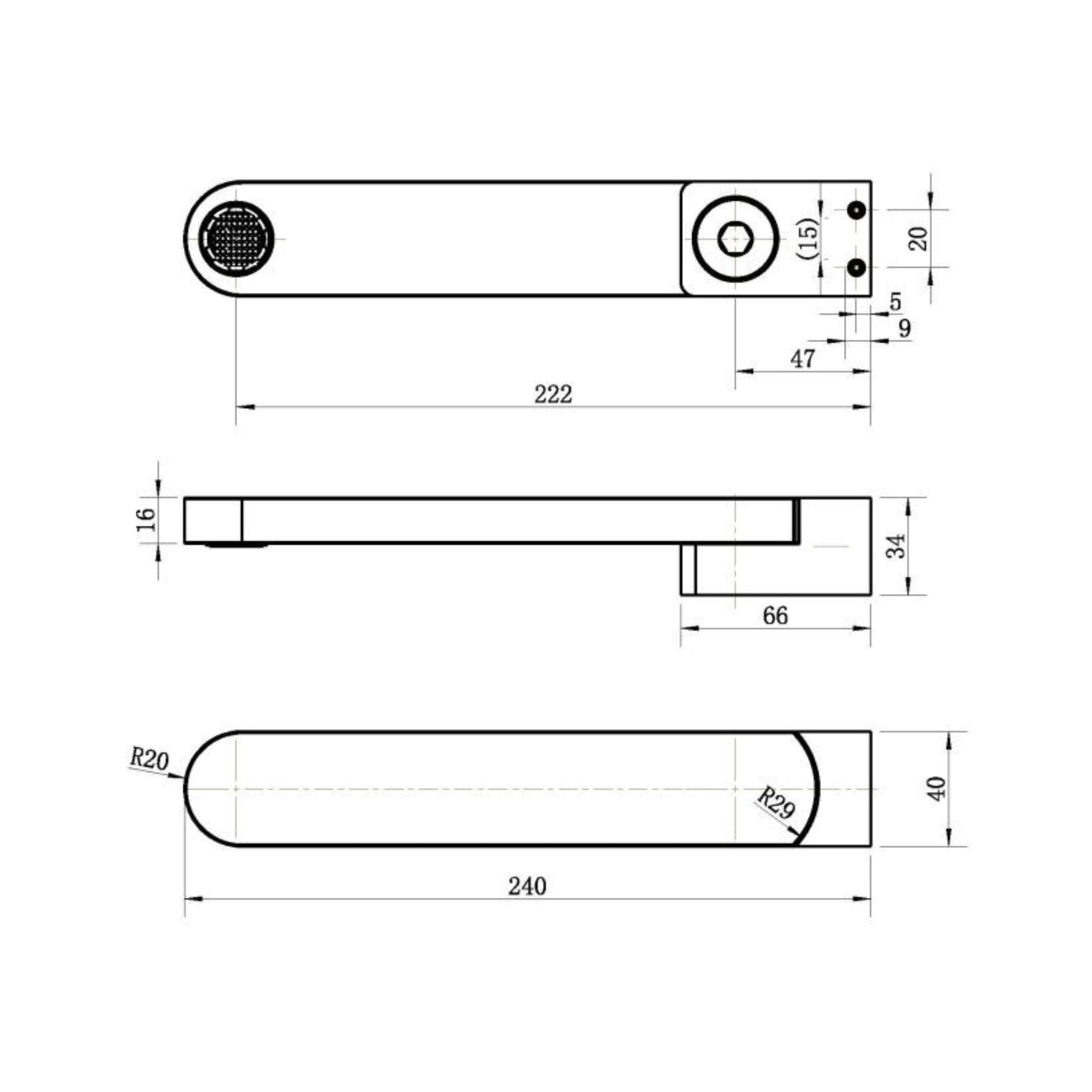 MODERN NATIONAL NOVA LEAD FREE BATH SPOUT 240MM DUSK