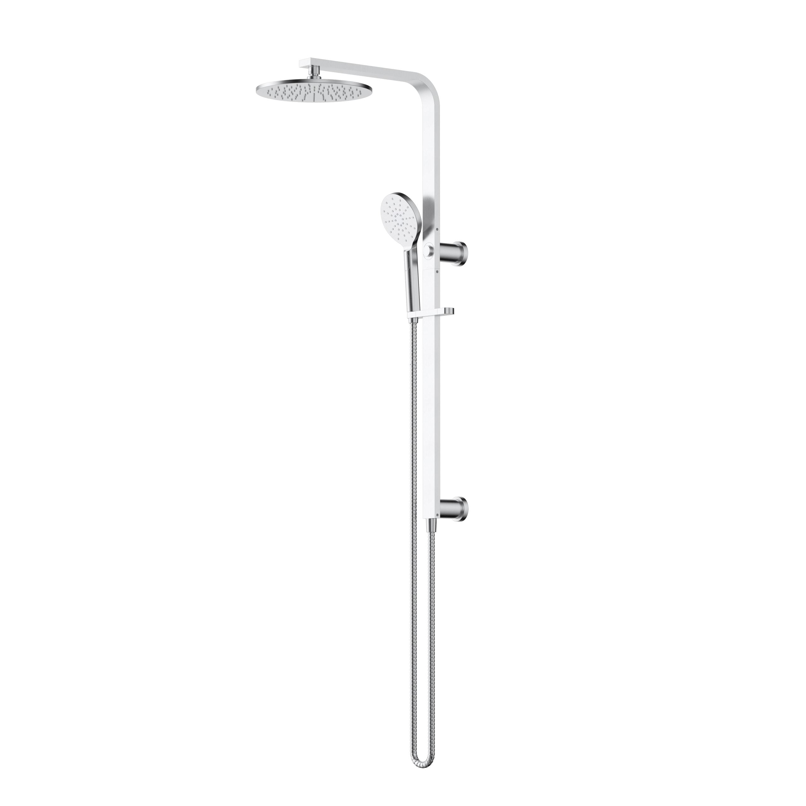 MODERN NATIONAL NOVA LEAD FREE SHOWER COLUMN SET BRUSHED CHROME