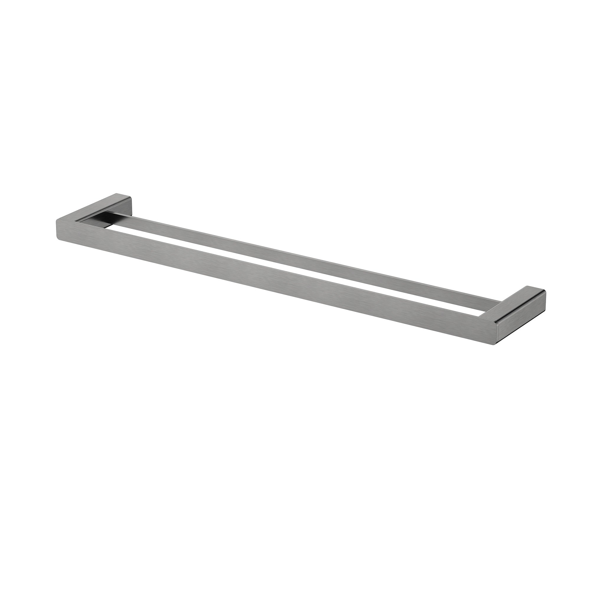 MODERN NATIONAL NOVA DOUBLE TOWEL RAIL 600MM GUN METAL
