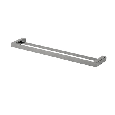 MODERN NATIONAL NOVA DOUBLE TOWEL RAIL 600MM GUN METAL