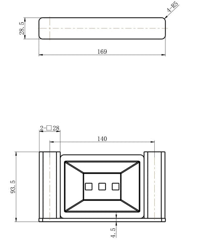 MODERN NATIONAL NOVA SOAP DISH HOLDER 140MM CHROME