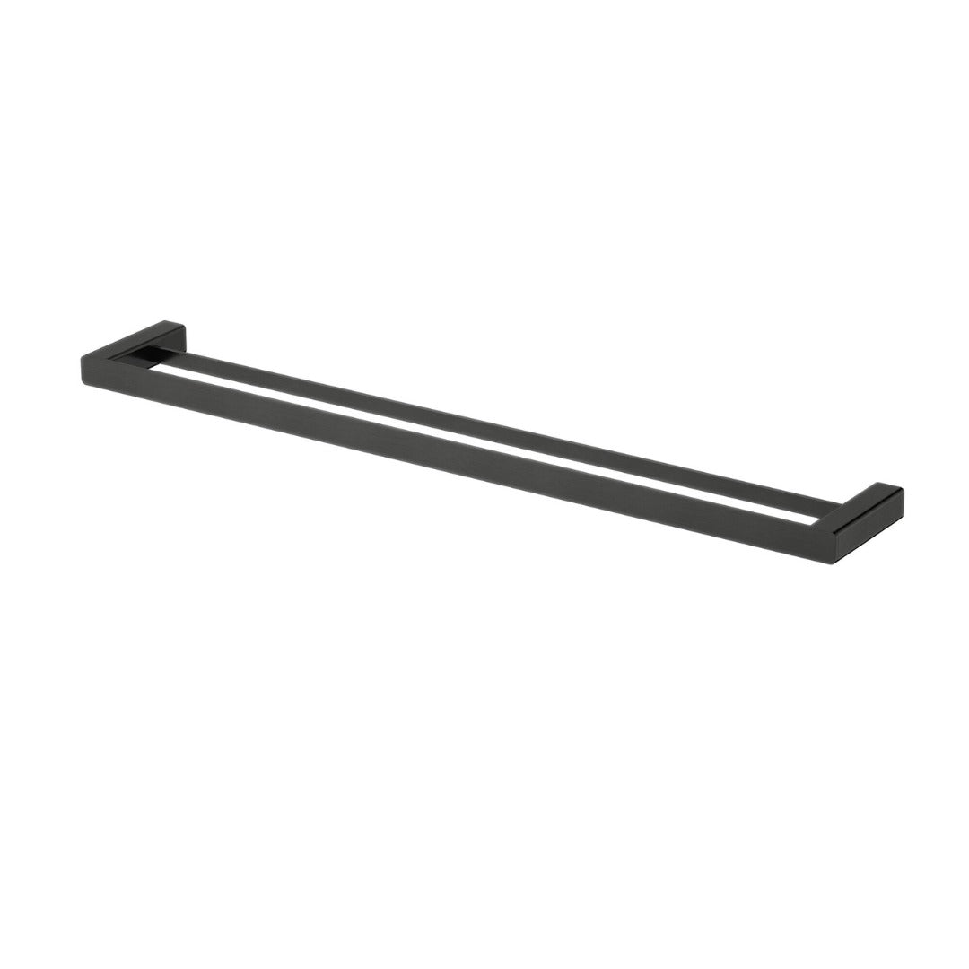 MODERN NATIONAL NOVA DOUBLE TOWEL RAIL 779MM MATTE BLACK