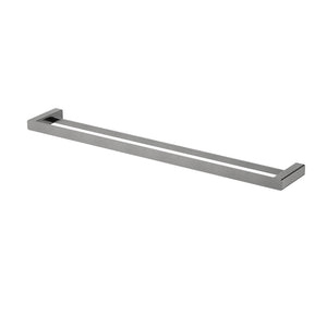 MODERN NATIONAL NOVA DOUBLE TOWEL RAIL 779MM GUN METAL