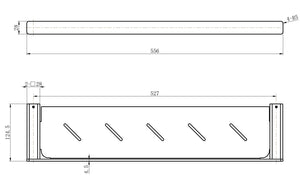 MODERN NATIONAL NOVA METAL SHELF 556MM MATTE BLACK