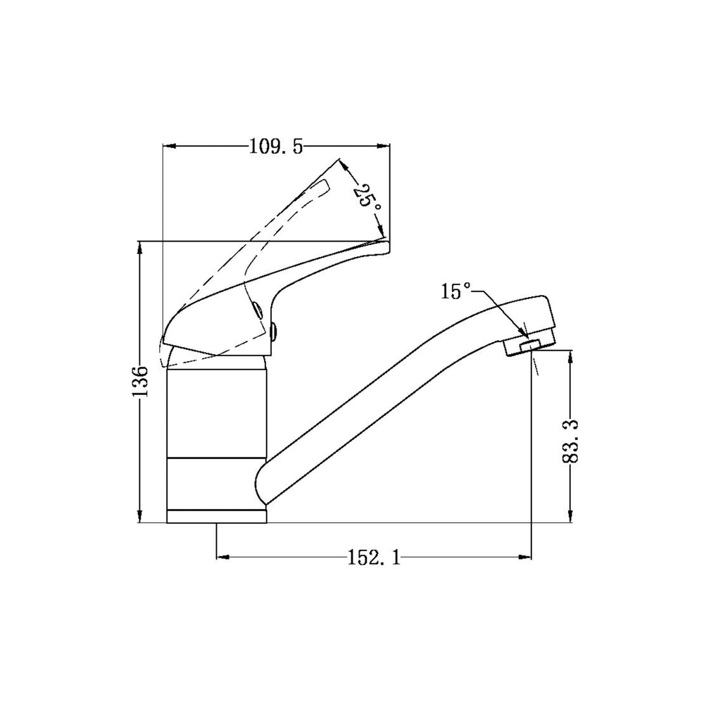 NERO CLASSIC SWIVEL BASIN MIXER 136MM CHROME