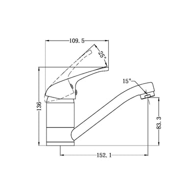 NERO CLASSIC SWIVEL BASIN MIXER 136MM CHROME